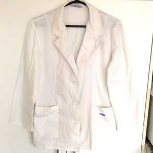 Mobb Fitted Fashion Lab Coat Button Down With Tote Bag Small